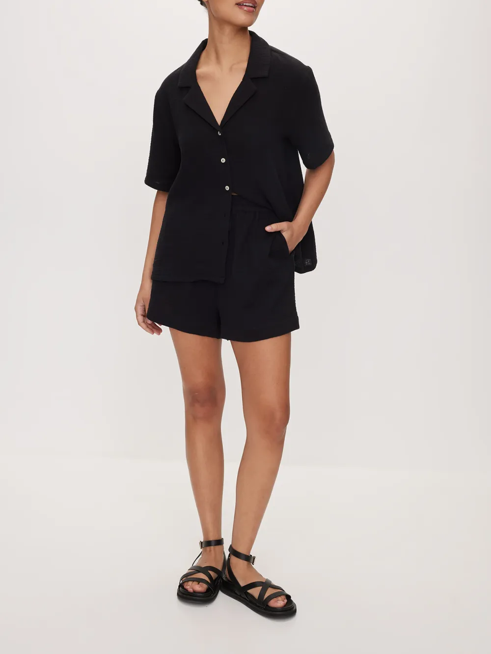 Daily Cotton Waffle Shorts