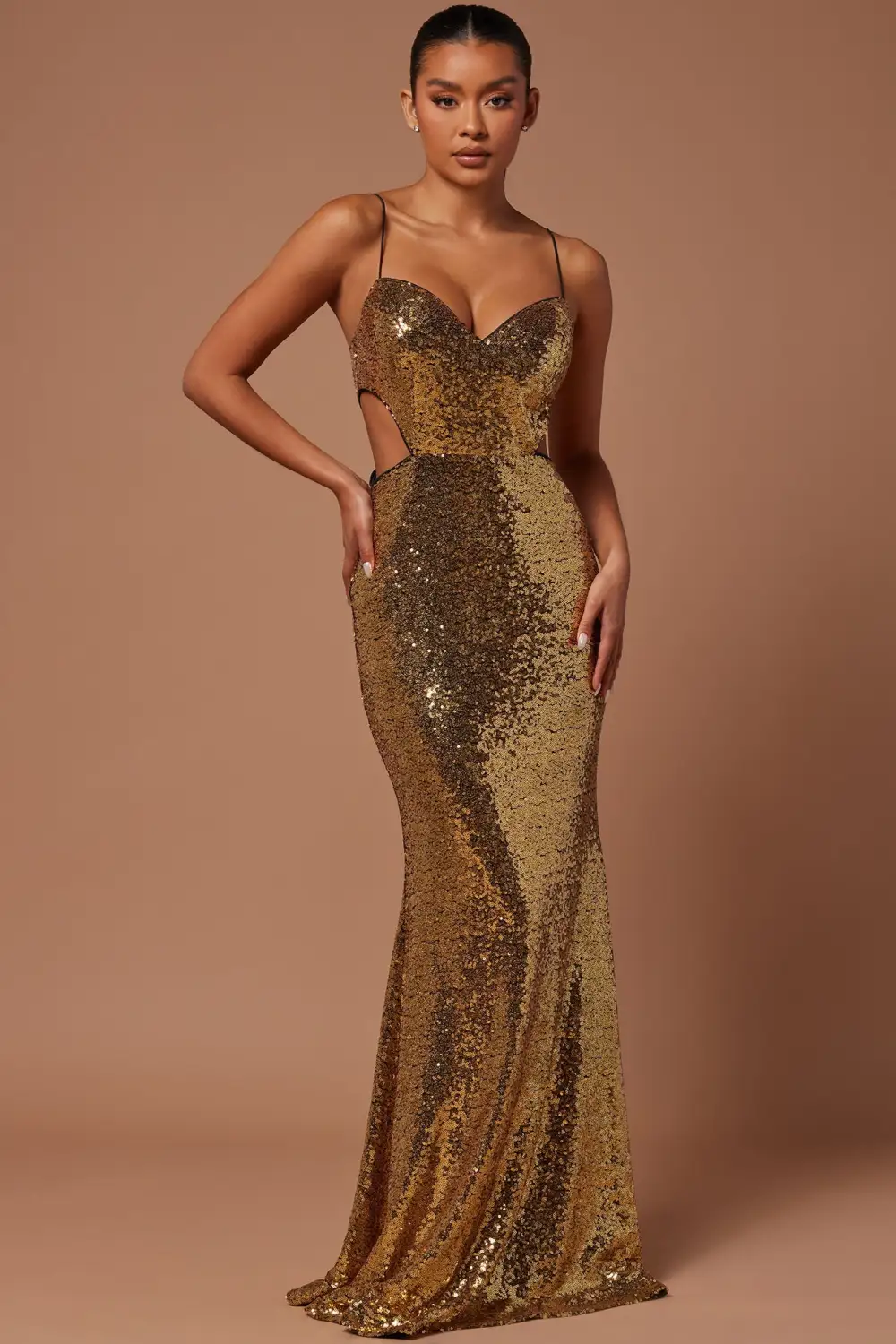 Winnie Sequin Gown - Gold
