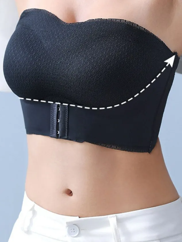 Gathering Chest Wrapping Thin Back Anti slip Bra