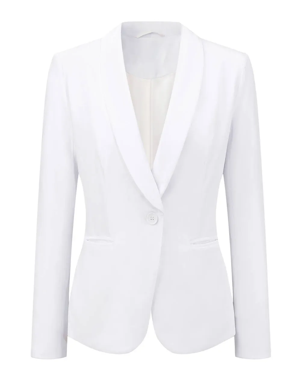 Shawl Collar One Button Velvet Blazer