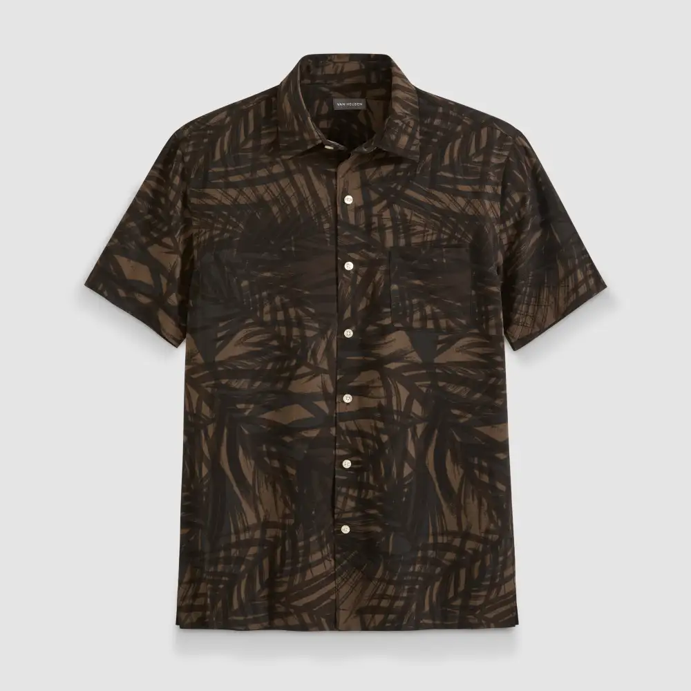 Relaxed Print Short Sleeve Camp Shirt