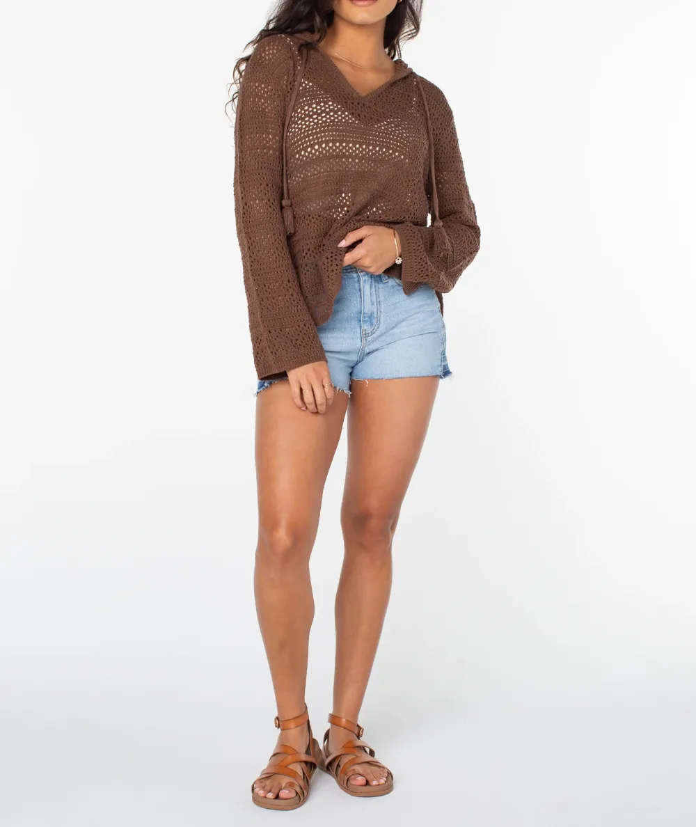 Women's Knitted Hooded Sweater