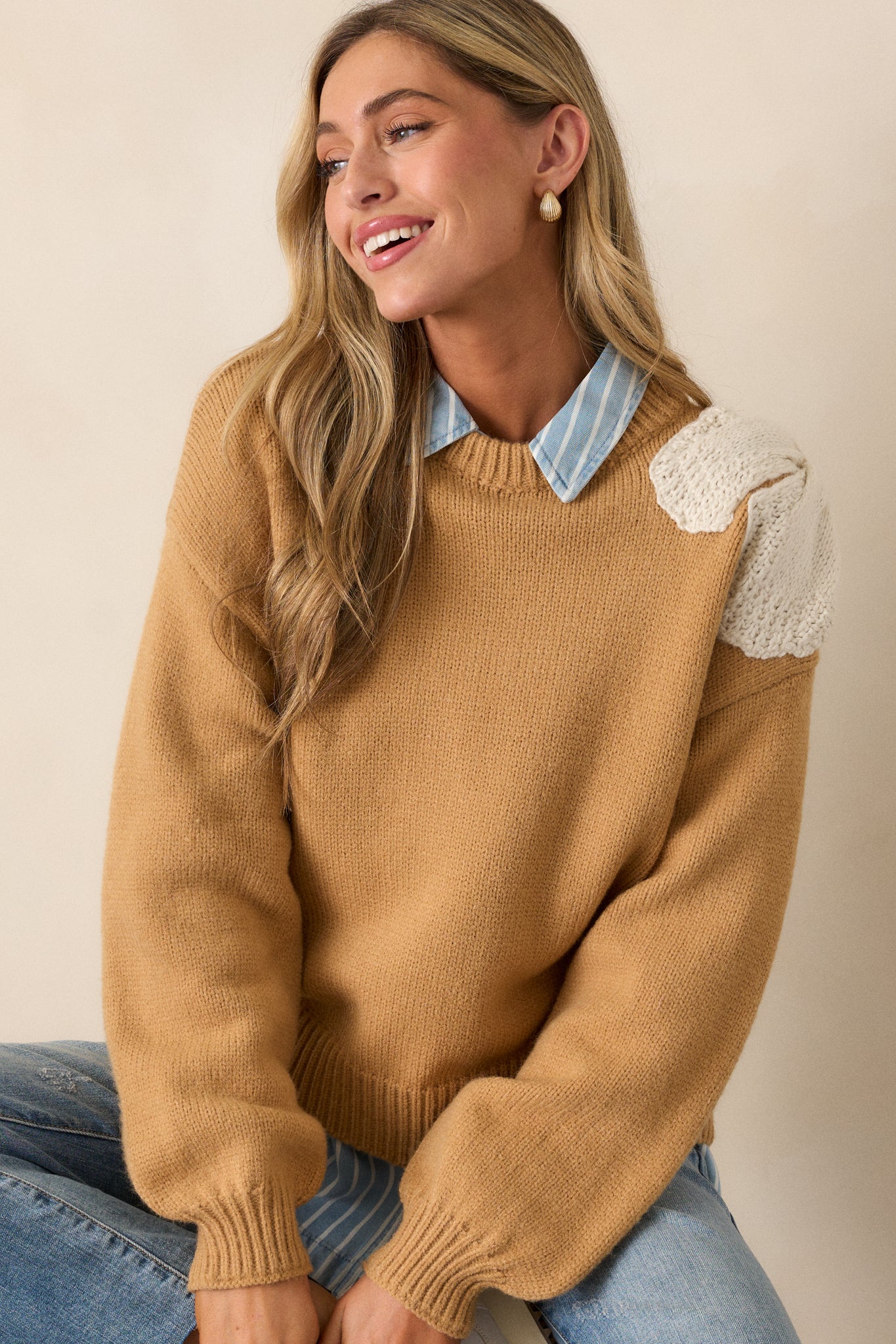 Fanciful Escapes Honey Knit Sweater