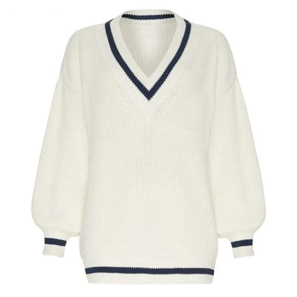 Oversized V-Neck Vintage Sweater