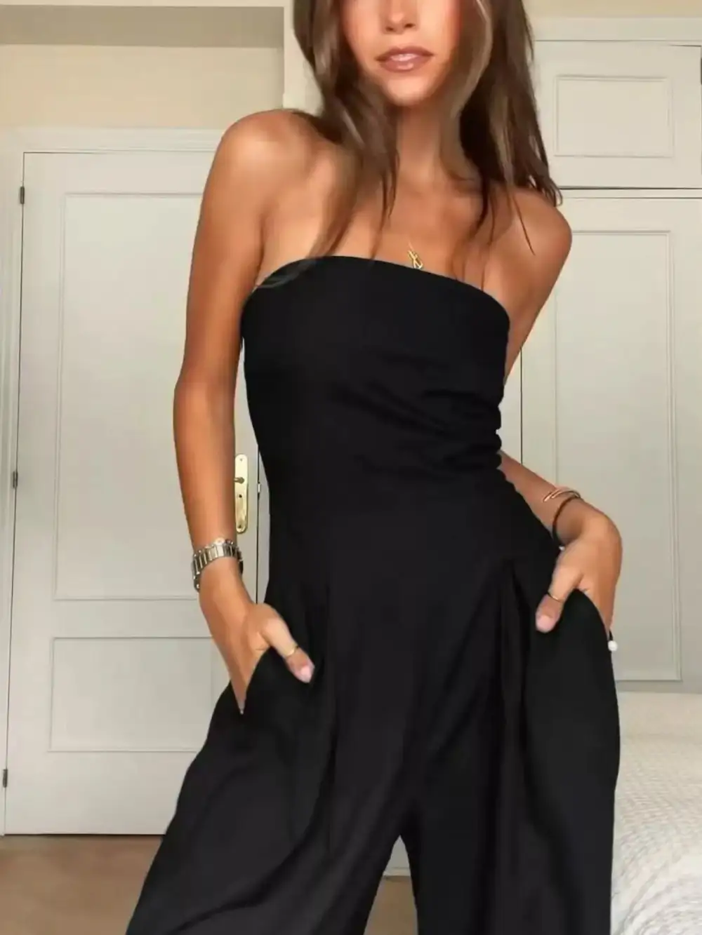 Everyday Denim Wide Leg Jumpsuit