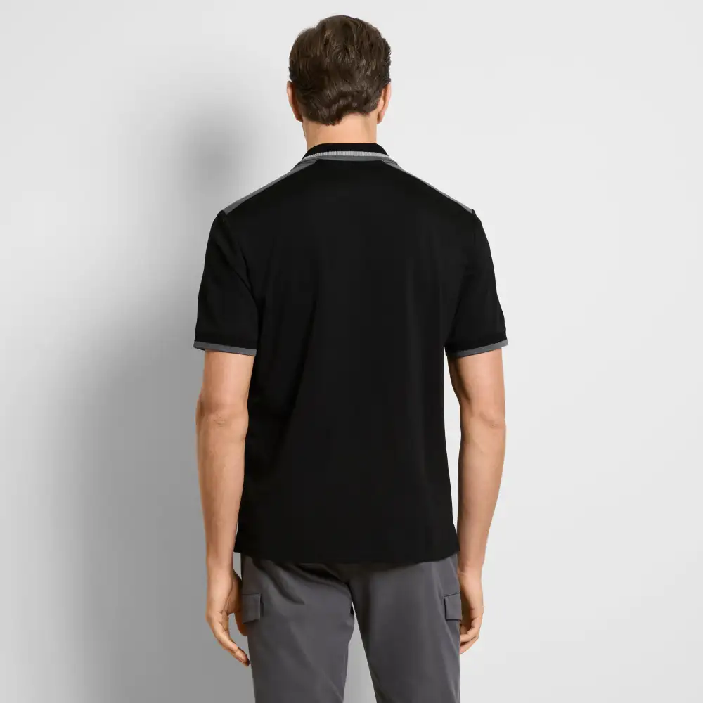 Contrast Panel Short Sleeve Polo Shirt