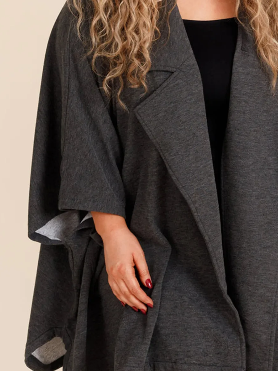 Dark gray loose fitting jacket