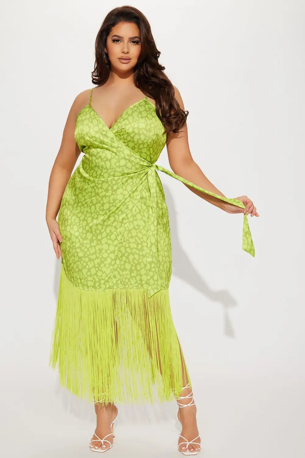 Tropical Tango Midi Dress - Lime