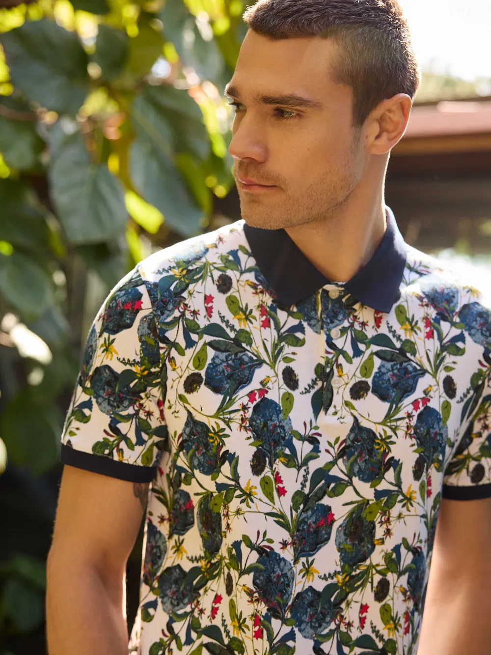 Wildflower Print Polo