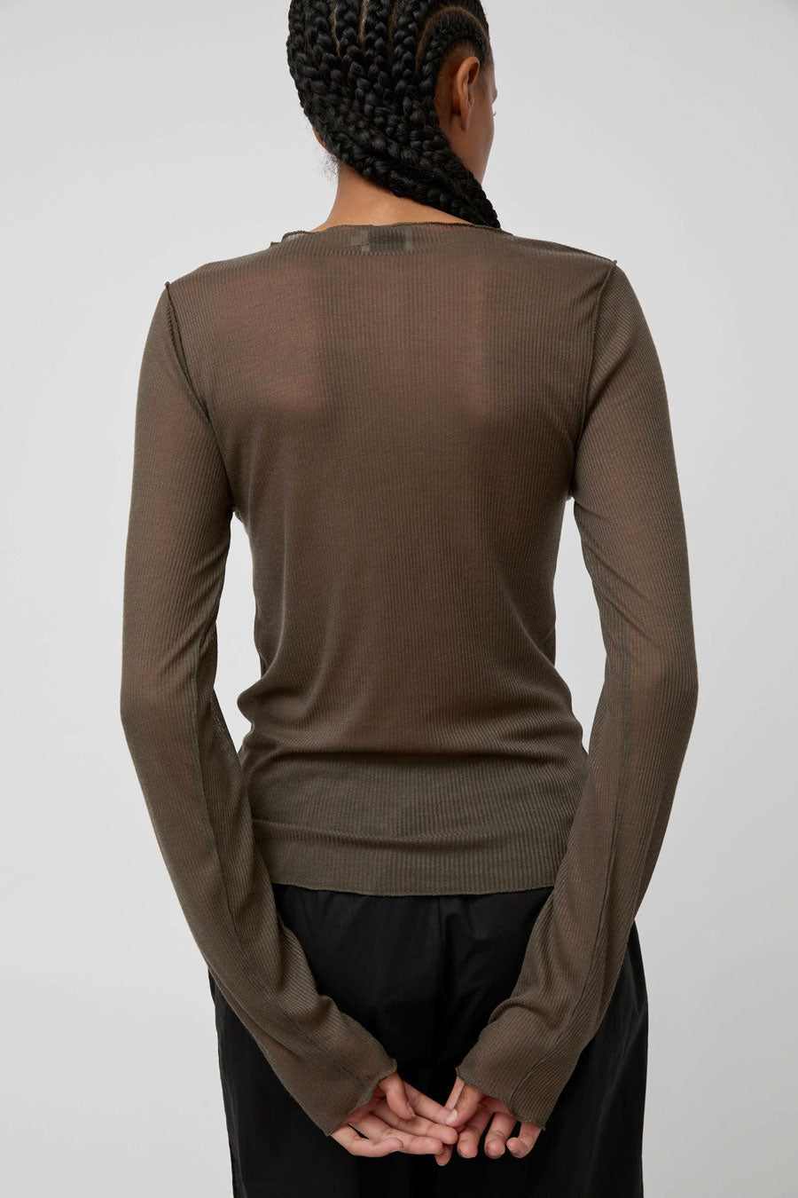 Deiji Studios Knit Long Sleeve in Stone