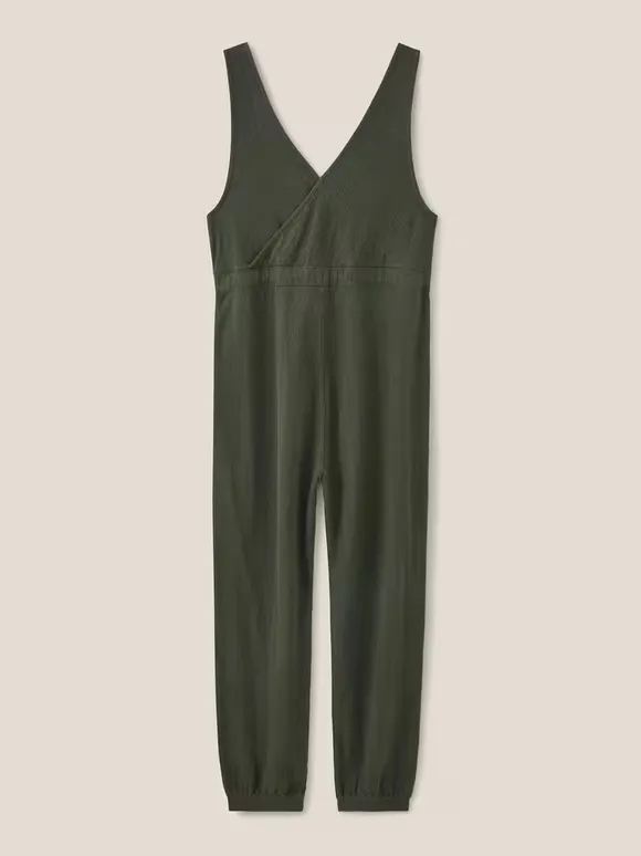 V-Neck Jersey Jumpsuit