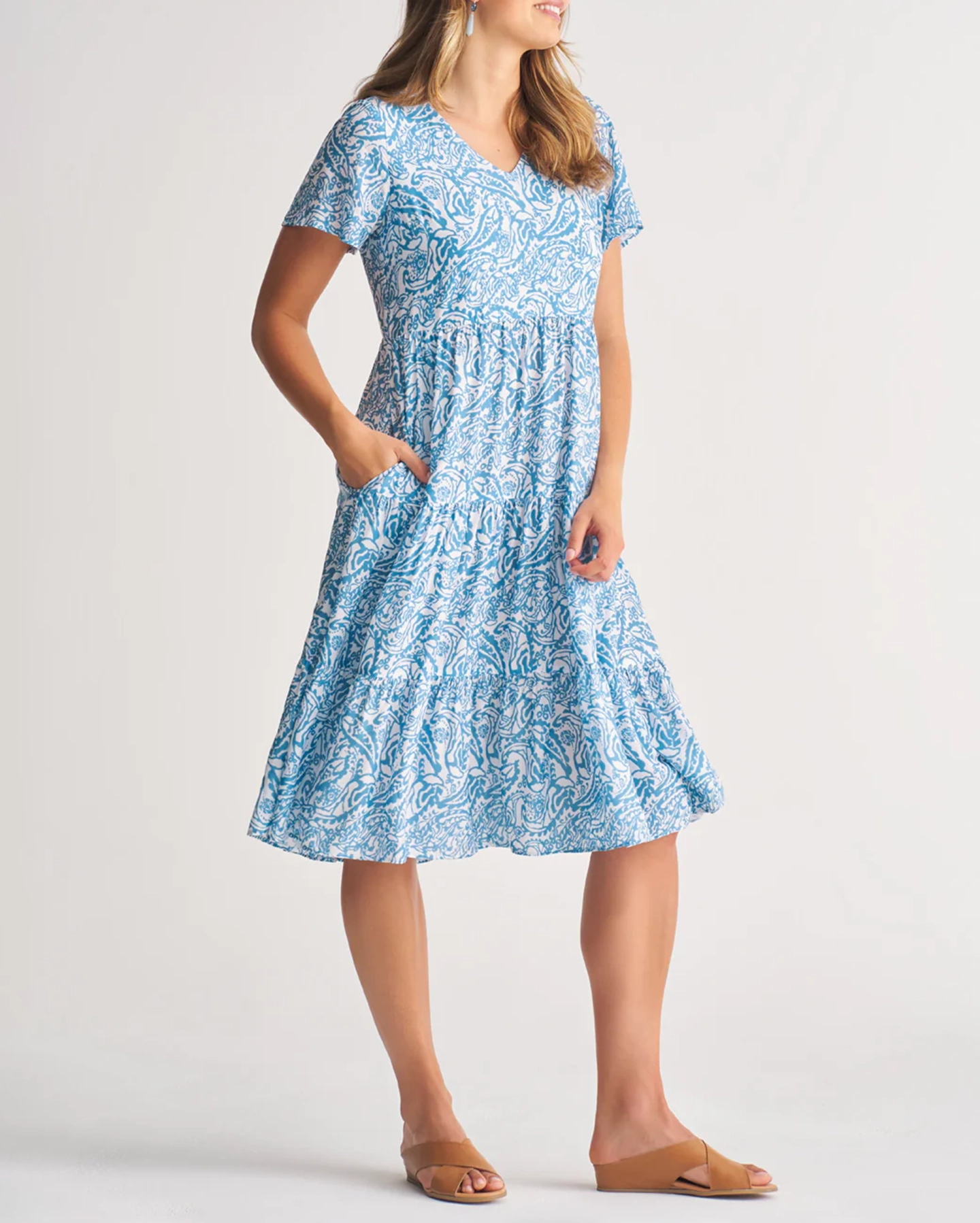 Printed Tier Dress