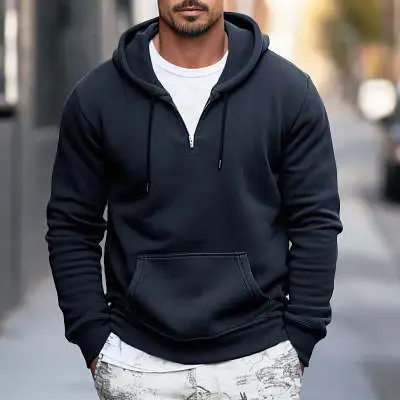 Layered Zip Front Hoodie