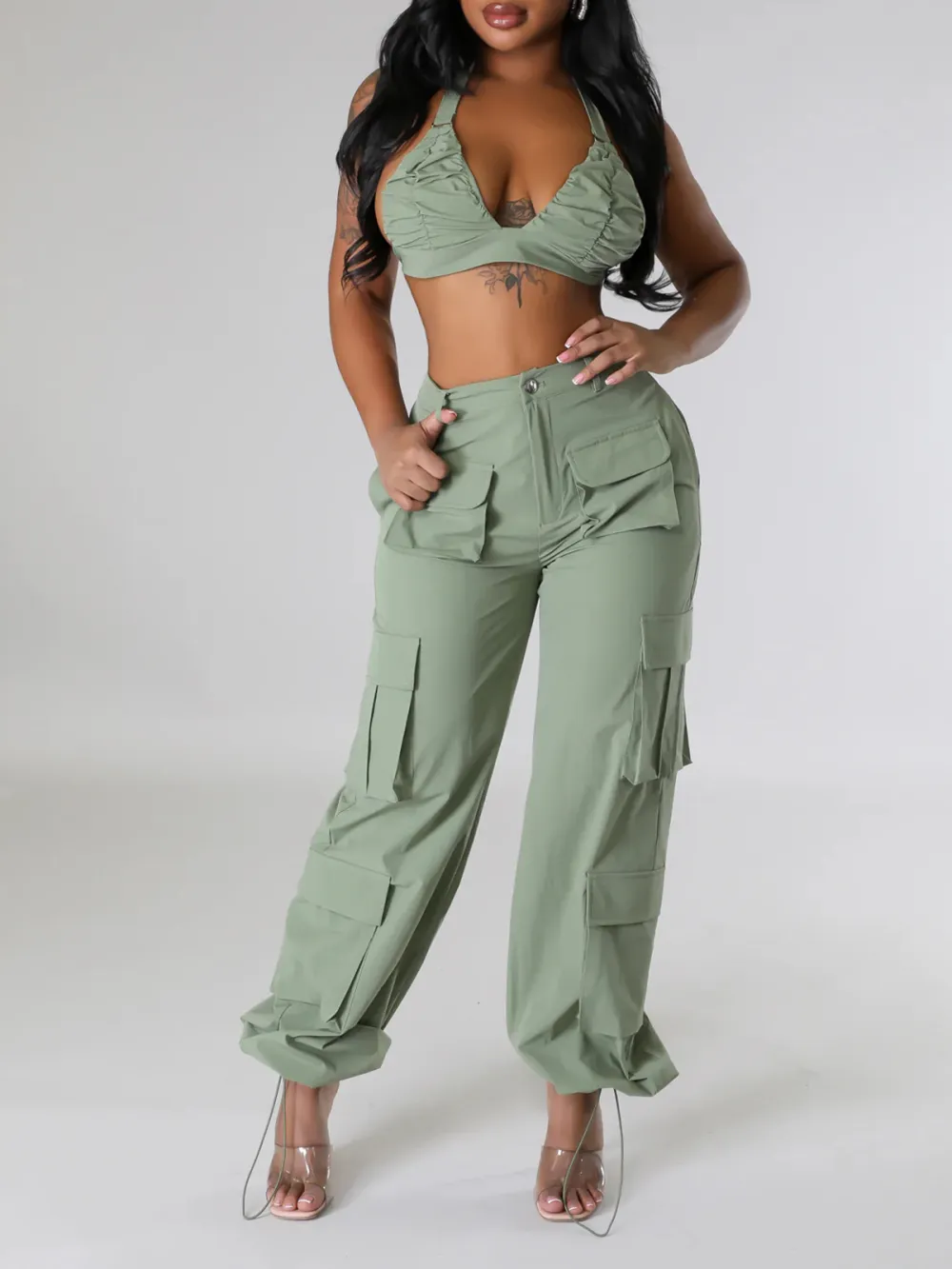 Women'S Fashion Cargo Suit