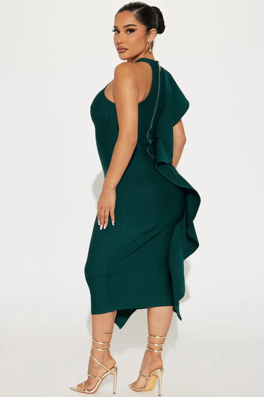 Raylin Bandage Midi Dress - Hunter