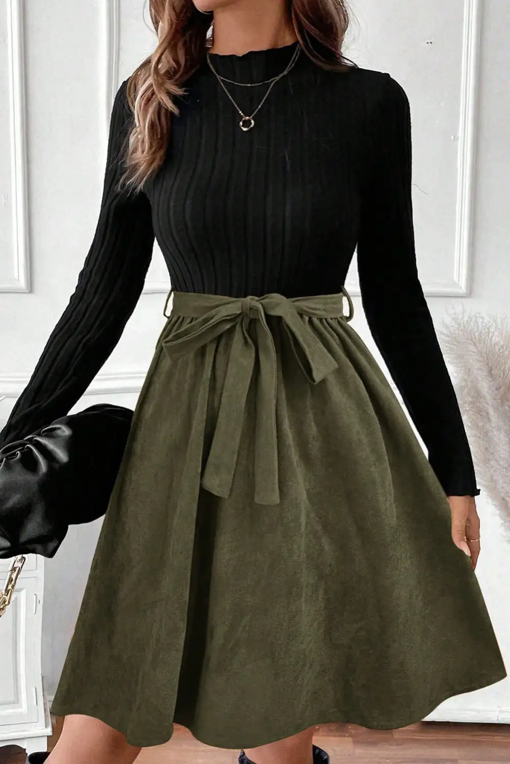 Sleek Fitted Flared Dress