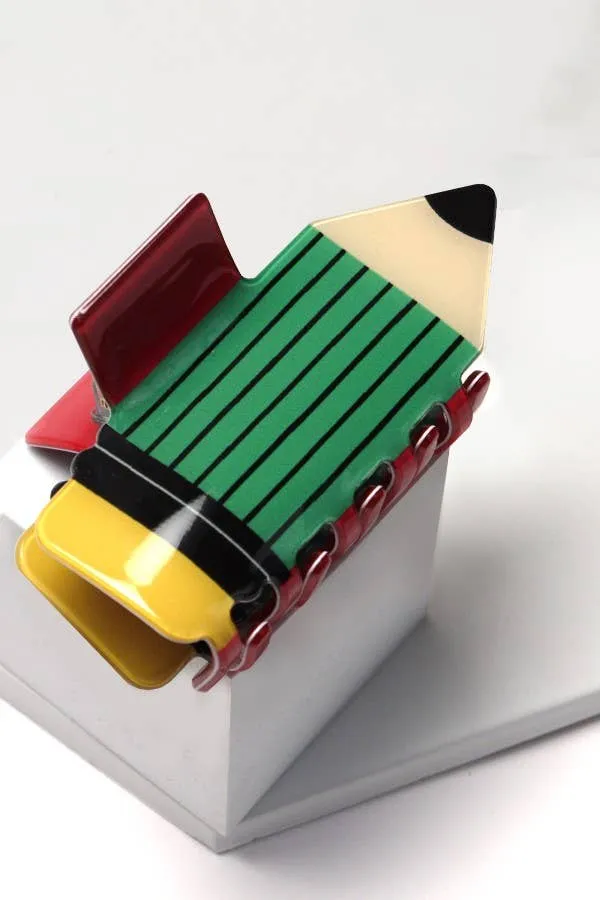 School Pencil Hair Claw Clip