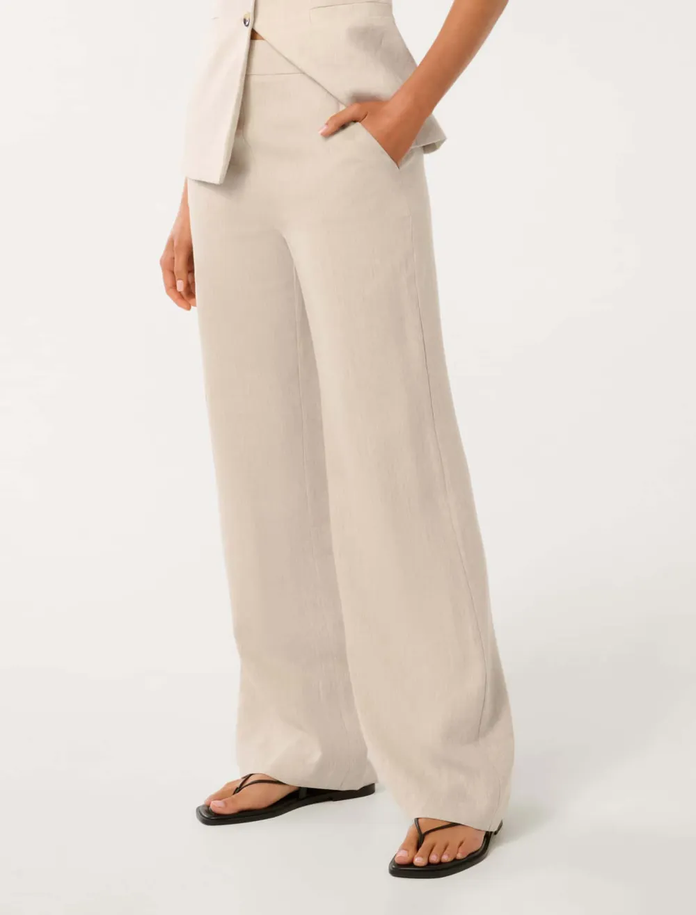 Linen Wide-Leg Pants