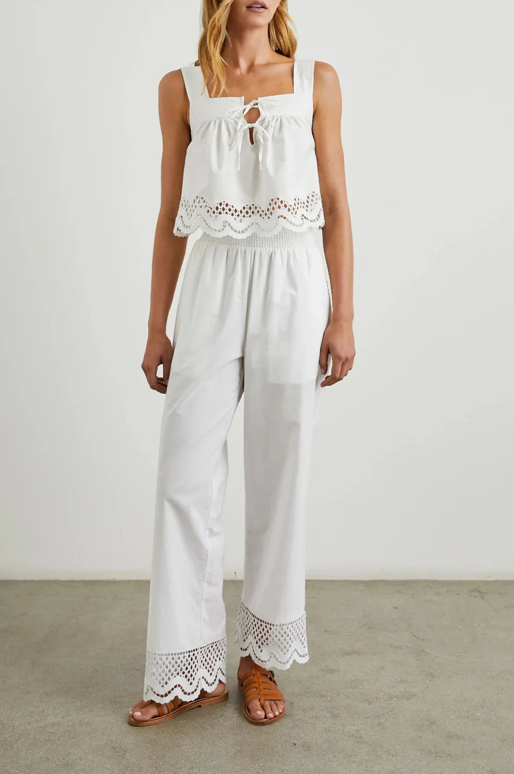 Art Print Square-Necked Top