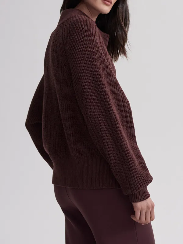 Cotton Half-Zip Knit Jackets