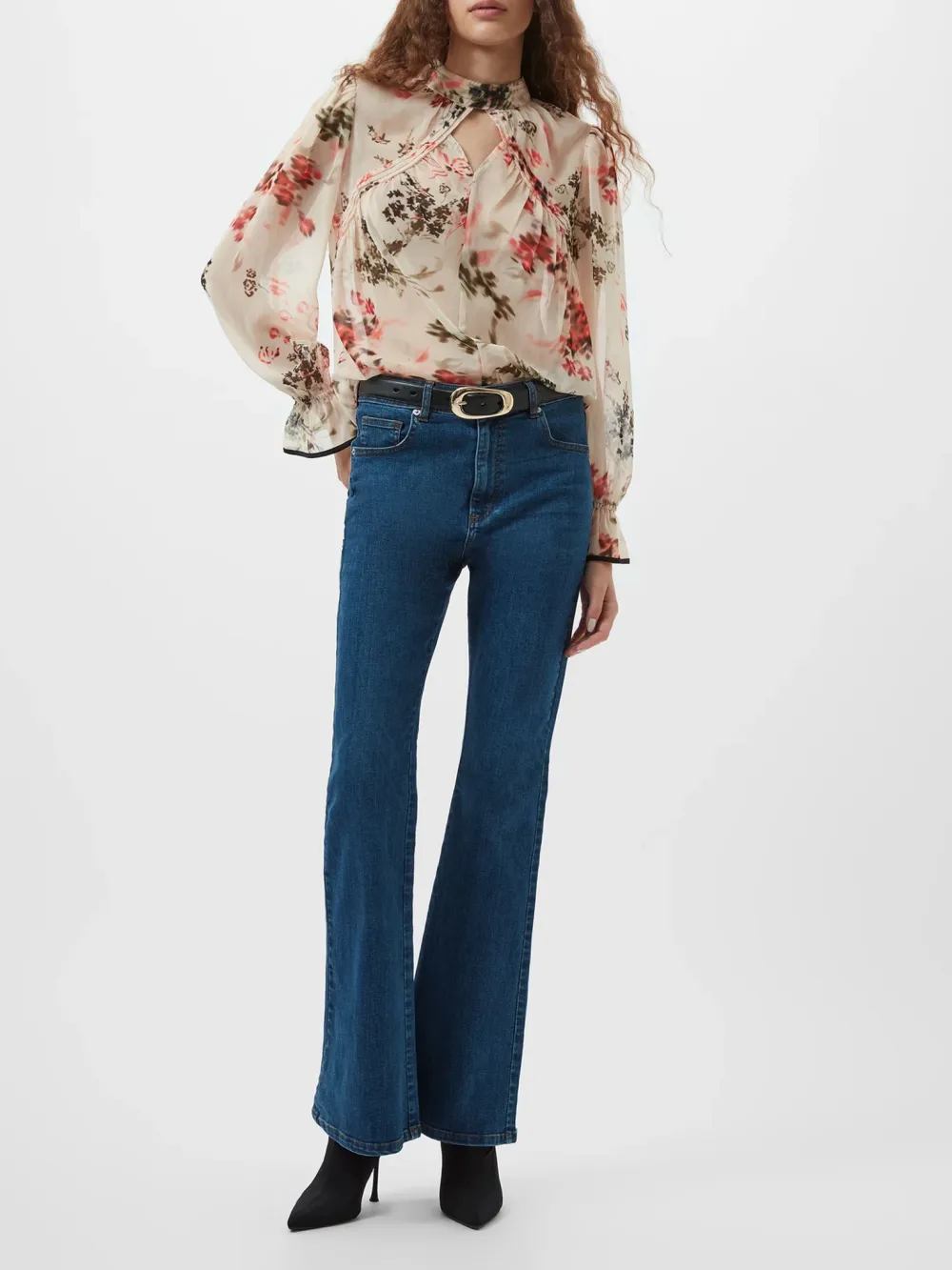 Elegant And Elegant Printed Hollow Top