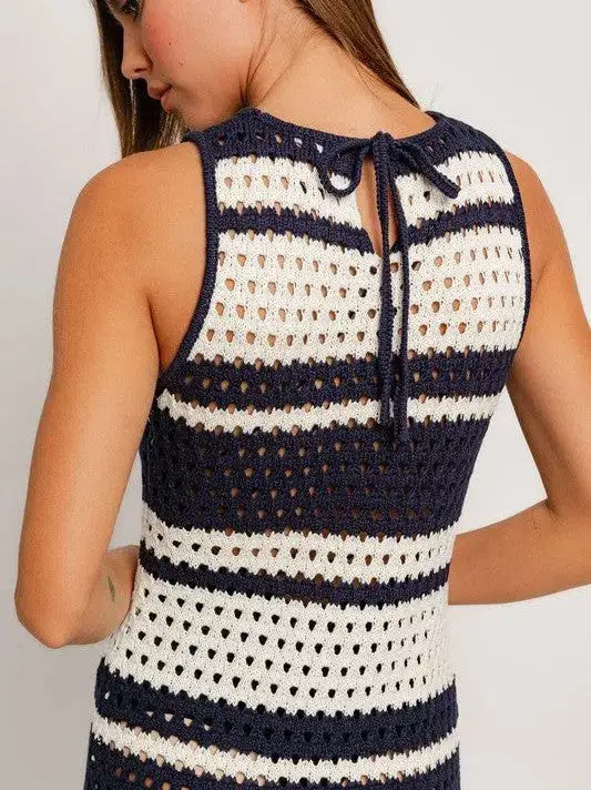 Savoring the Sun Sleeveless Crochet Vacation Dress