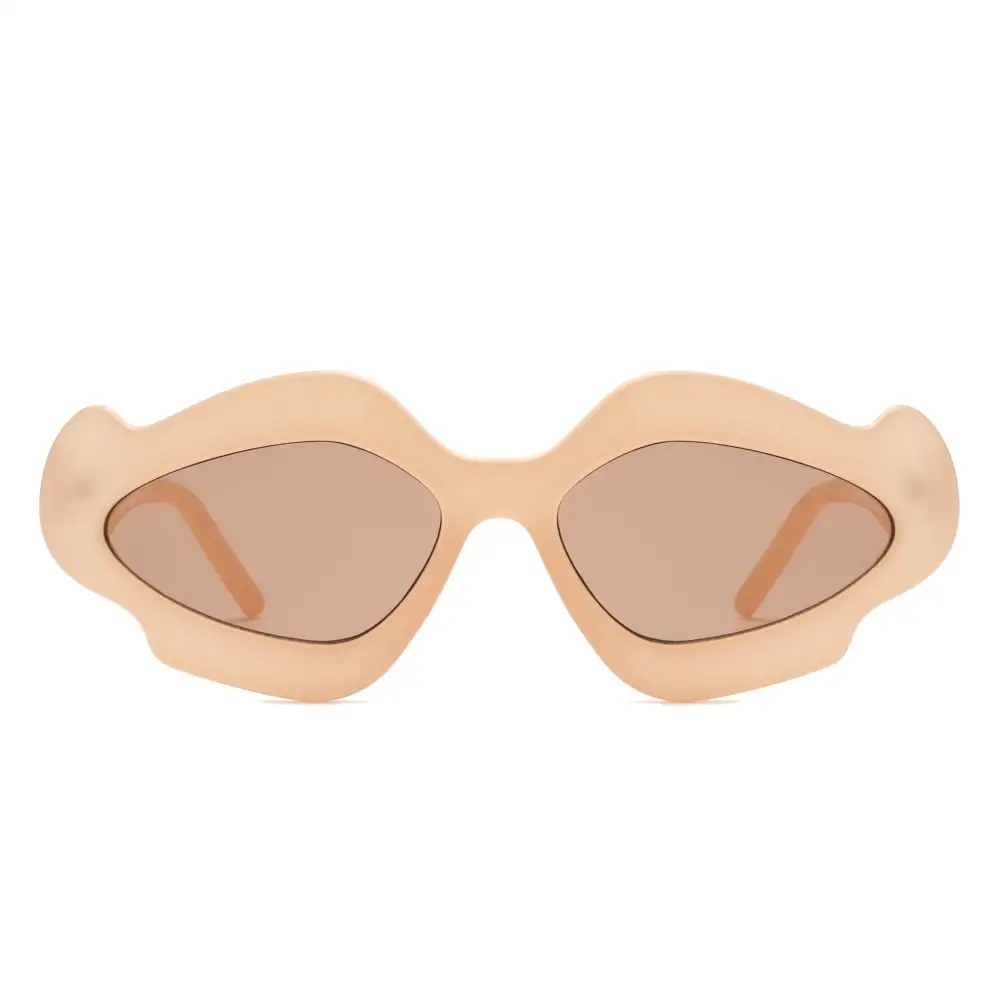 Rhinestone Geometric Frame Sunglasses
