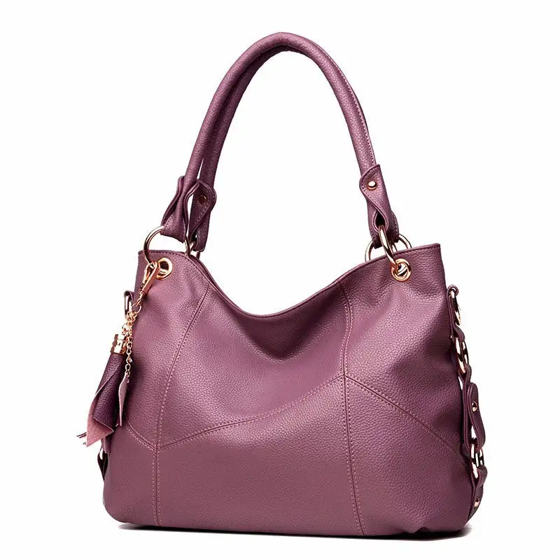 Commuter Roomy Textured Tassel Tote Bag
