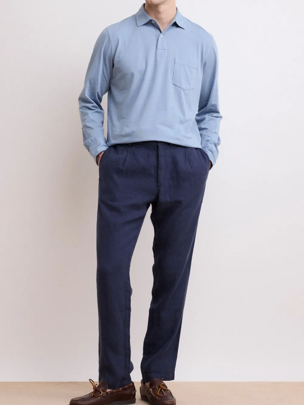 Men's Blue Crew Neck Sweater