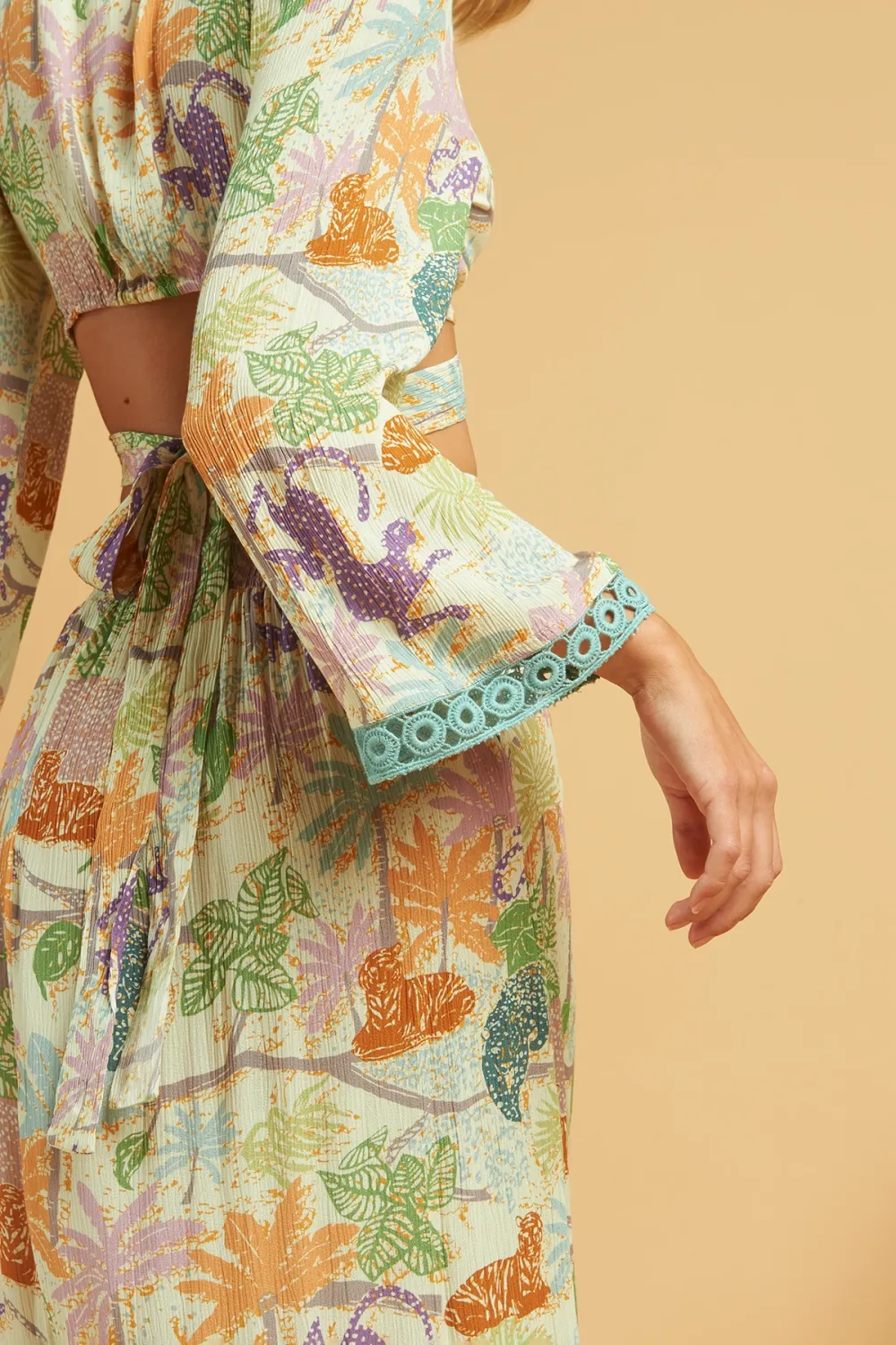 Multicolor Floral Print Casual Style Crop Top