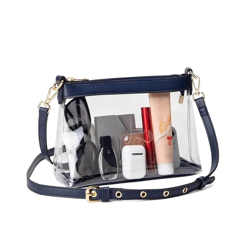 PVC transparent bag, European and American cross-border simple small square bag