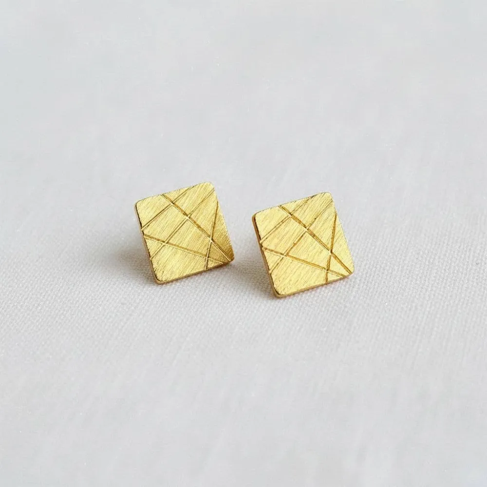 Vintage Geometric Drop Earrings