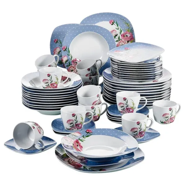 58pcs deluxe ceramic tableware set