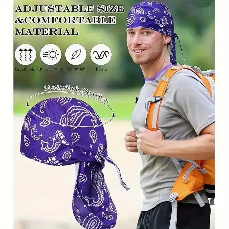🌸 Paisley Cooling Headscarf Cap Set – Stay Cool & Chic All Summer! ☀️😎