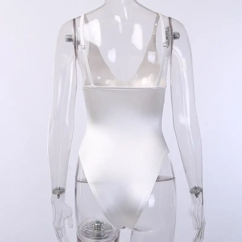 Satin Underwire Bodysuit with High-Cut Design