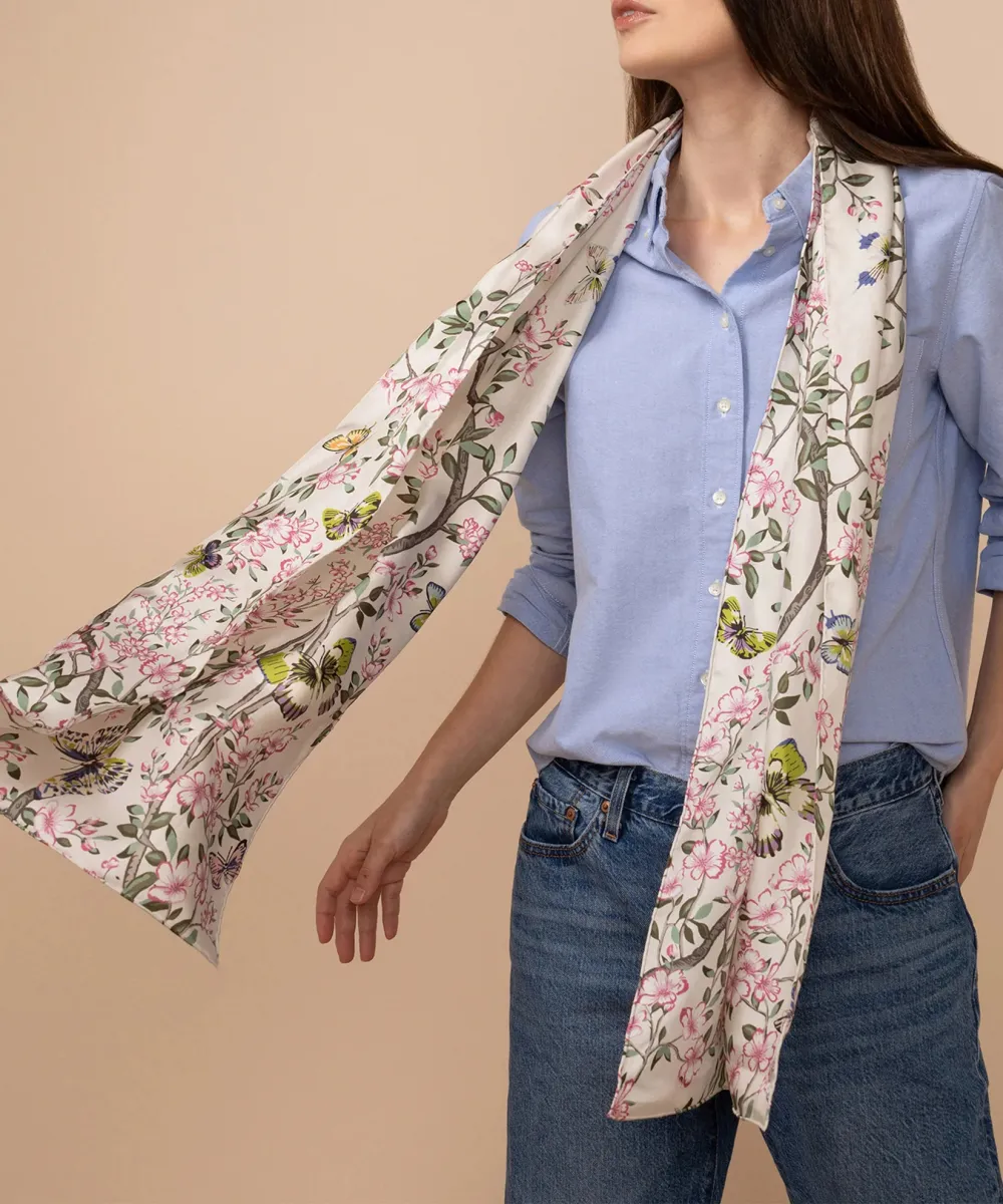 Spring Unfolding Casual Style Silk Oblong Scarf