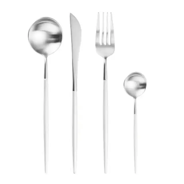 (Store Closing Sale) Rose Gold Tableware Set Stainless Steel Cutlery Set Western Food Tableware Luxury Fork Teaspoon Knife Cutlery Set fork spoon