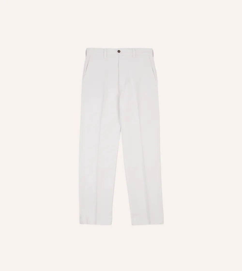 Daily Ecru Cotton Flat Front Chino
