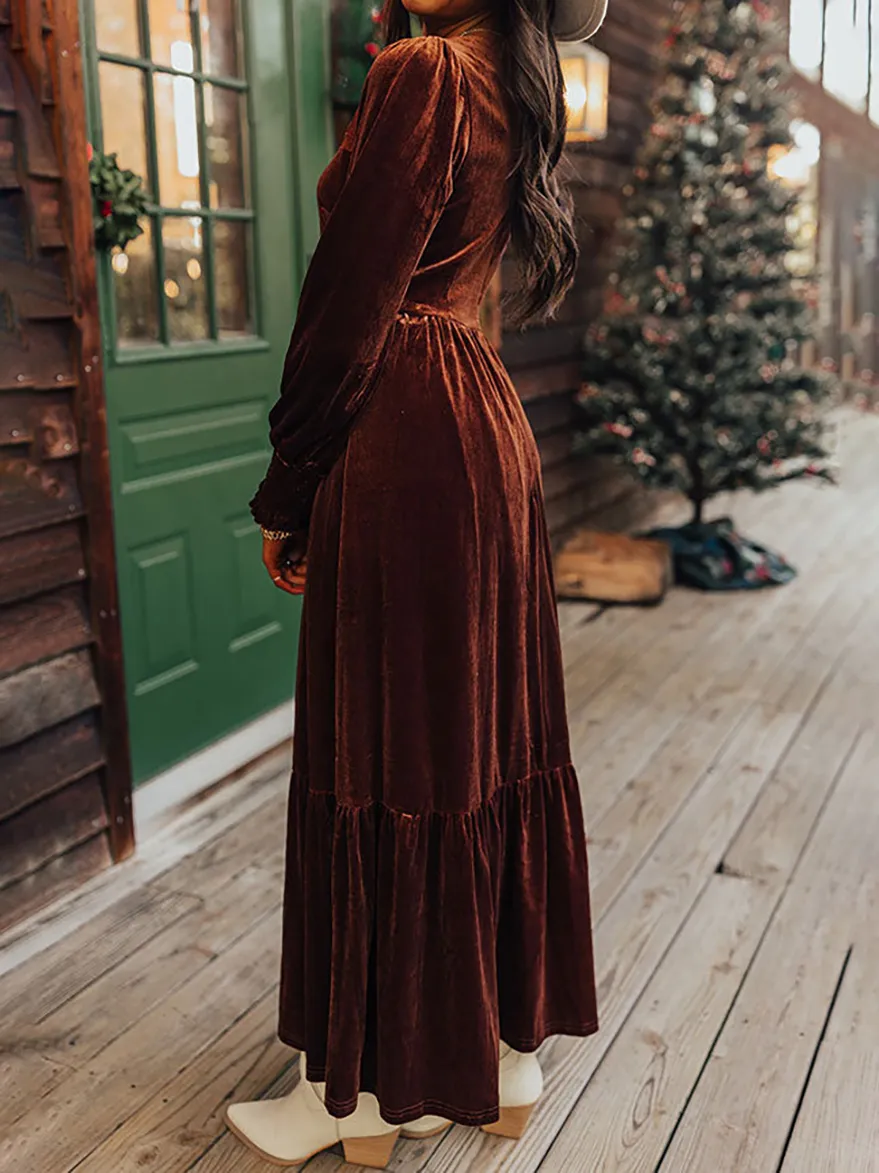 AUTUMN EMBROIDERED MAXI