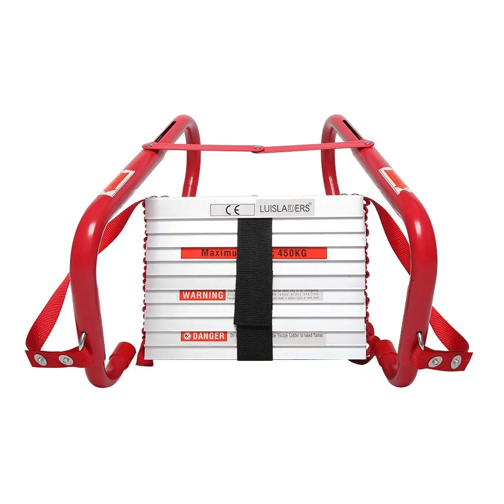 Fire Escape Ladder 15 Ft Portable Anti-Skid Emergency 2 Story Ladder Easy to Store