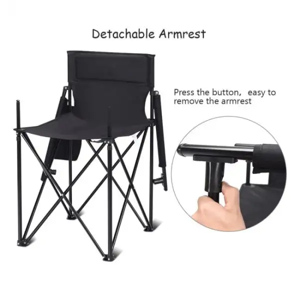 Portable 38 Inch Oversized High Camping Fishing Folding Chair