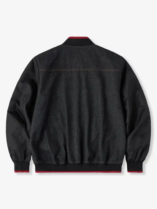 Men's Denim Bomber Jacket