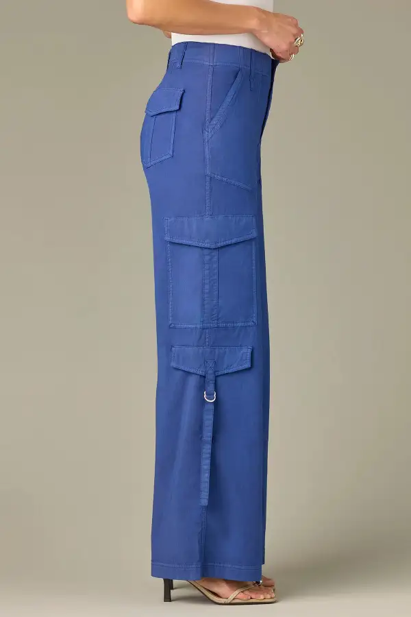 Petite Patch Pocket Utility Wide Leg Utility Pants