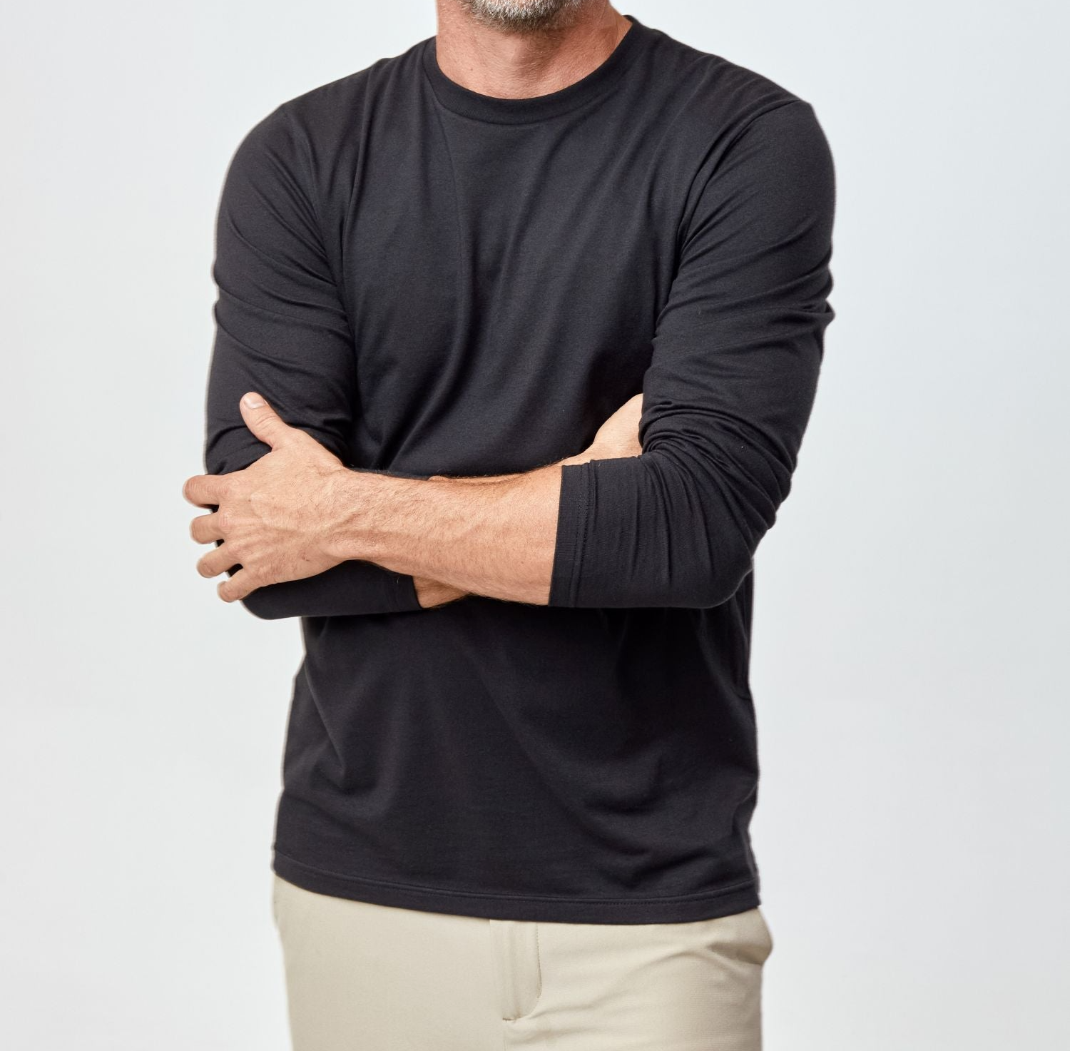 All Black Long Sleeve Crew 3-Pack