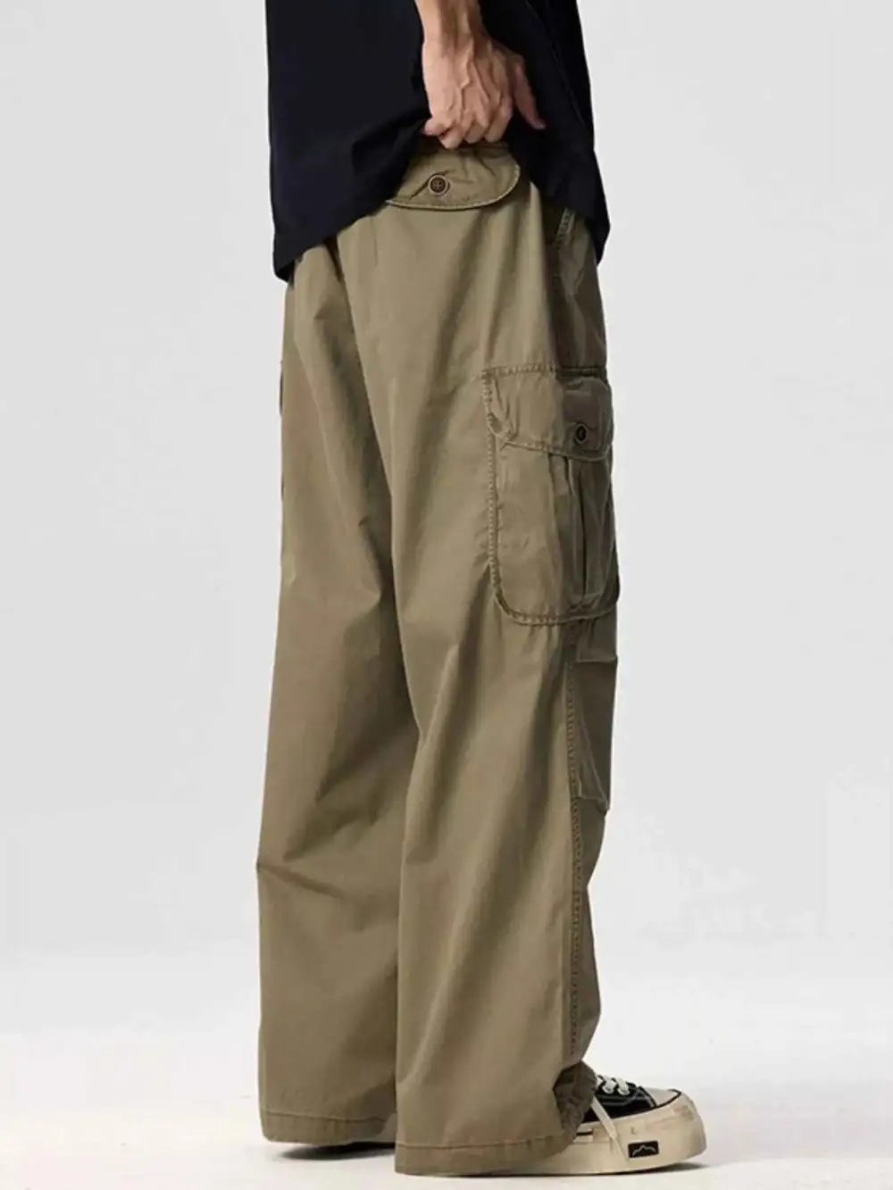Everyday Drawstring Wide Leg Cargo Pants