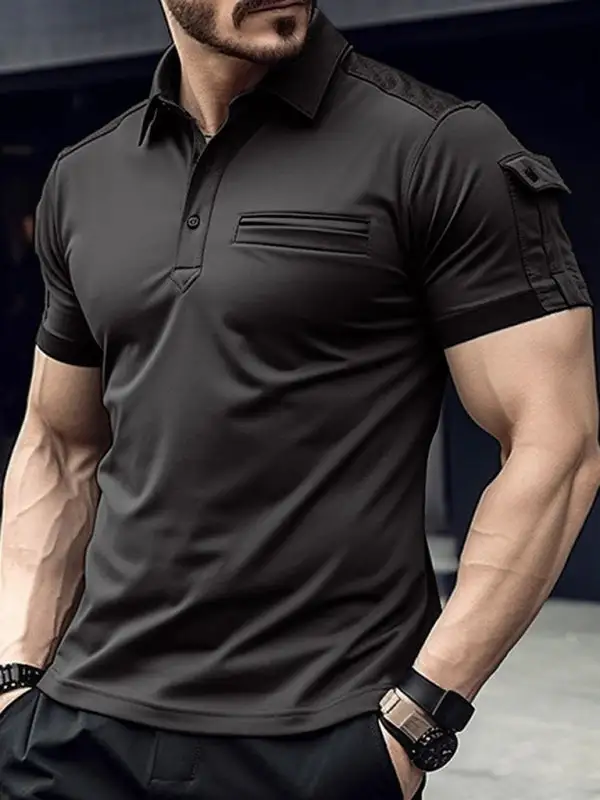 Casual Pocket Detail Athletic Shirt