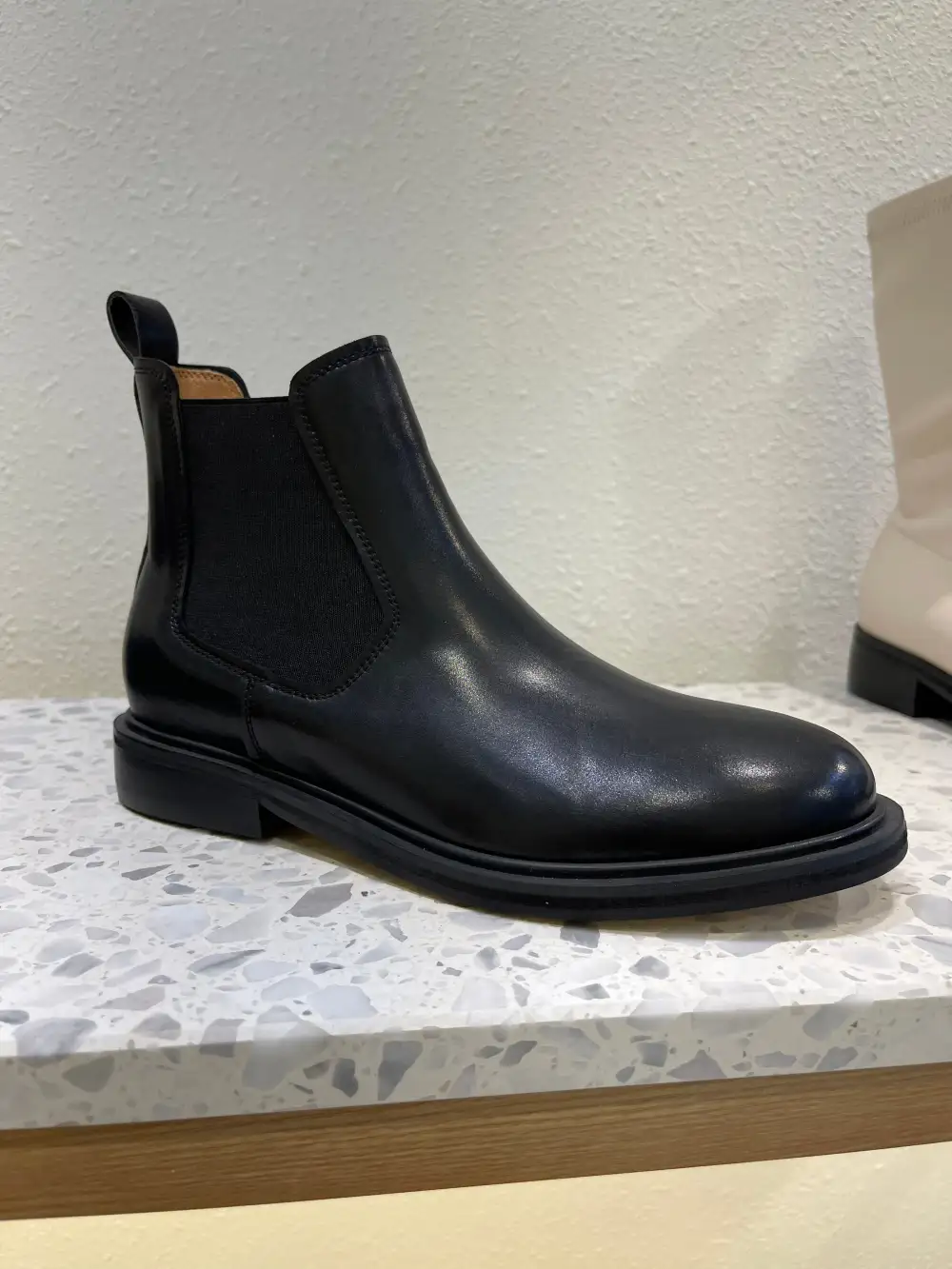 Streamlined Faux Leather Ankle Boots