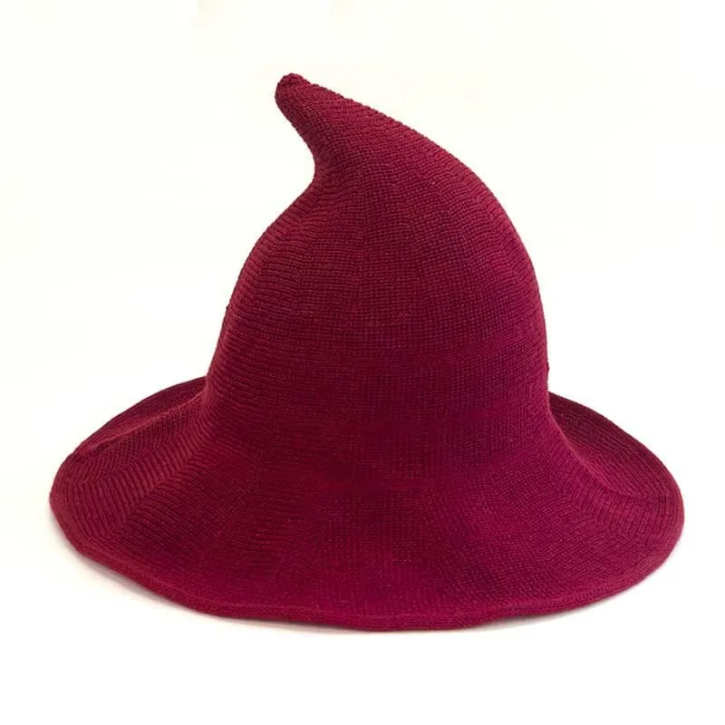 Women's Comfortable Knit Pointed Hat - Large Brim Halloween Party Props(22.04