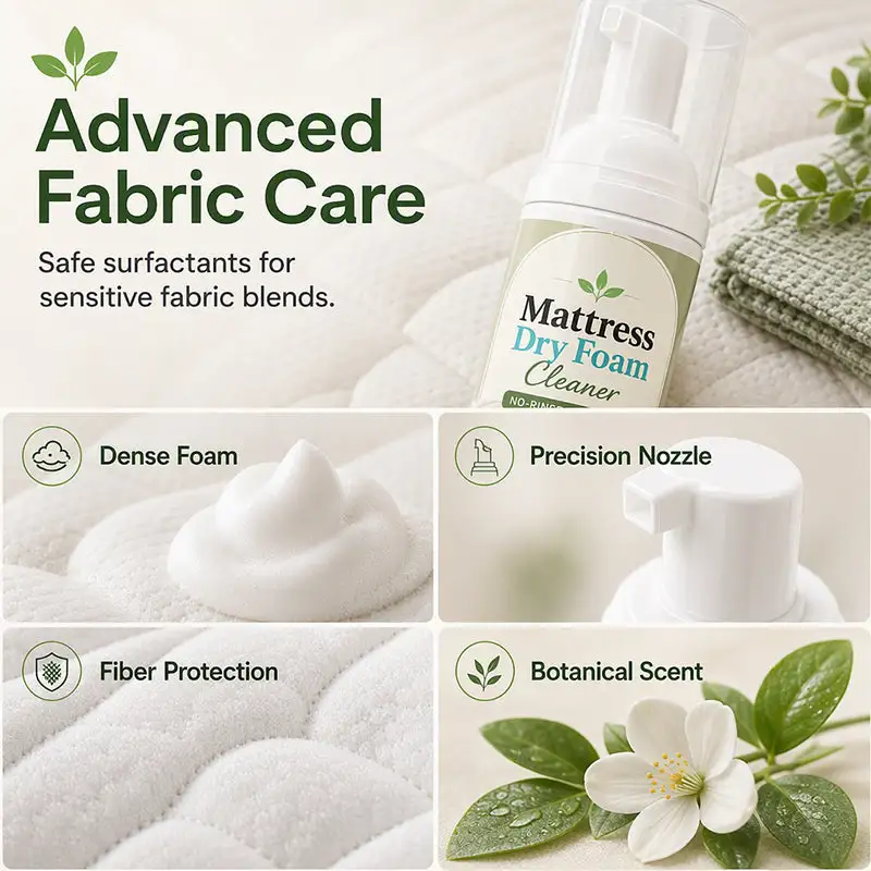Mattress and sofa foam dry cleaning agent