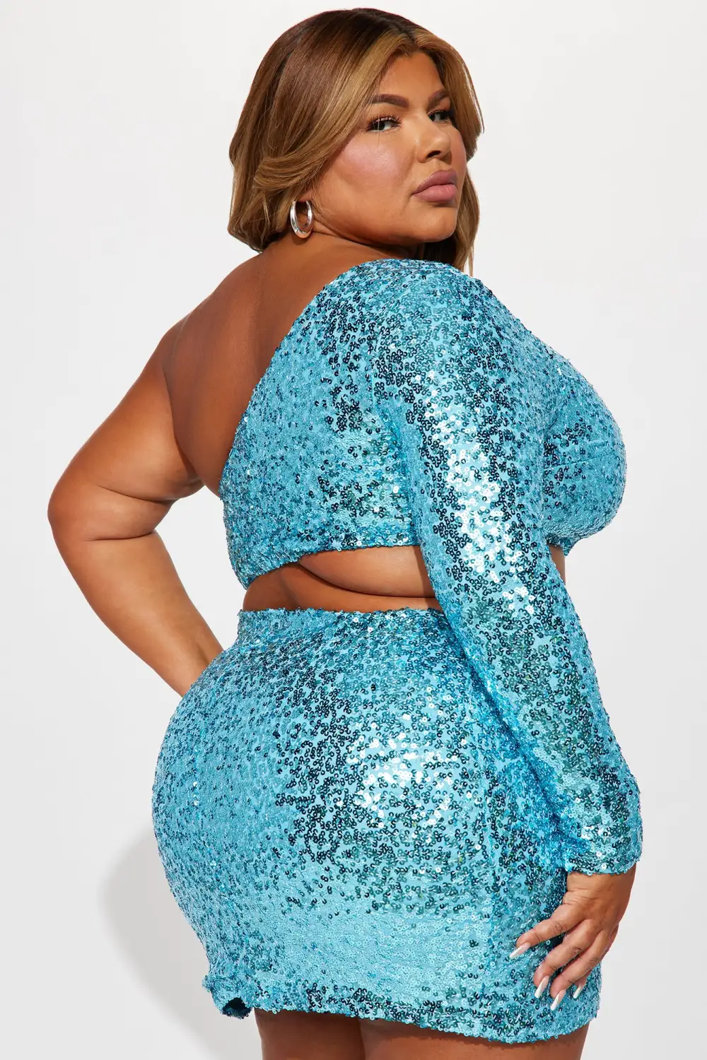 Brie Sequin Mini Dress - Blue